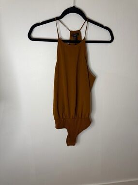 NWT Forever 21 High-Neck Halter Bodysuit - Chestnut